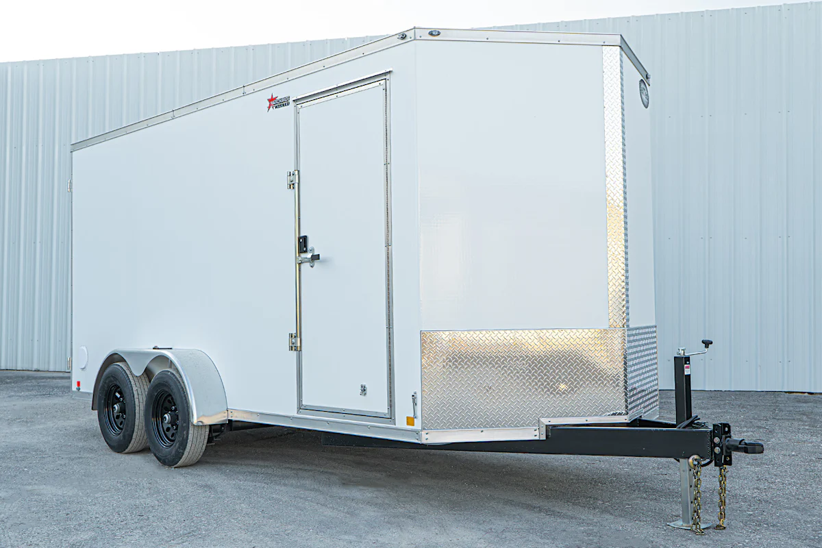 CellTech 7'x16' All-Steel Enclosed Cargo Trailer w/ Rear Barn Doors (C2) - Stock #85375 - Image 2 of 19 CellTech 7'x16' All-Steel Enclosed Cargo Trailer w/ Rear Barn Doors (C2) - Stock #85375 - Image 2 of 19