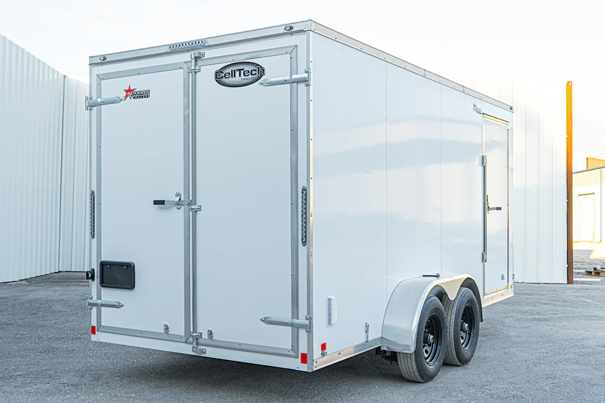 CellTech 7'x16' All-Steel Enclosed Cargo Trailer w/ Rear Barn Doors (C2) - Stock #85375 - Image 8 of 19 CellTech 7'x16' All-Steel Enclosed Cargo Trailer w/ Rear Barn Doors (C2) - Stock #85375 - Image 8 of 19