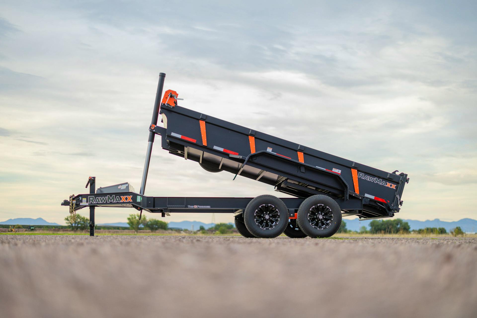 RawMaxx 14'x83" Telescopic Dump Trailer w/ 3ft Sides (LPXT) - Image 1