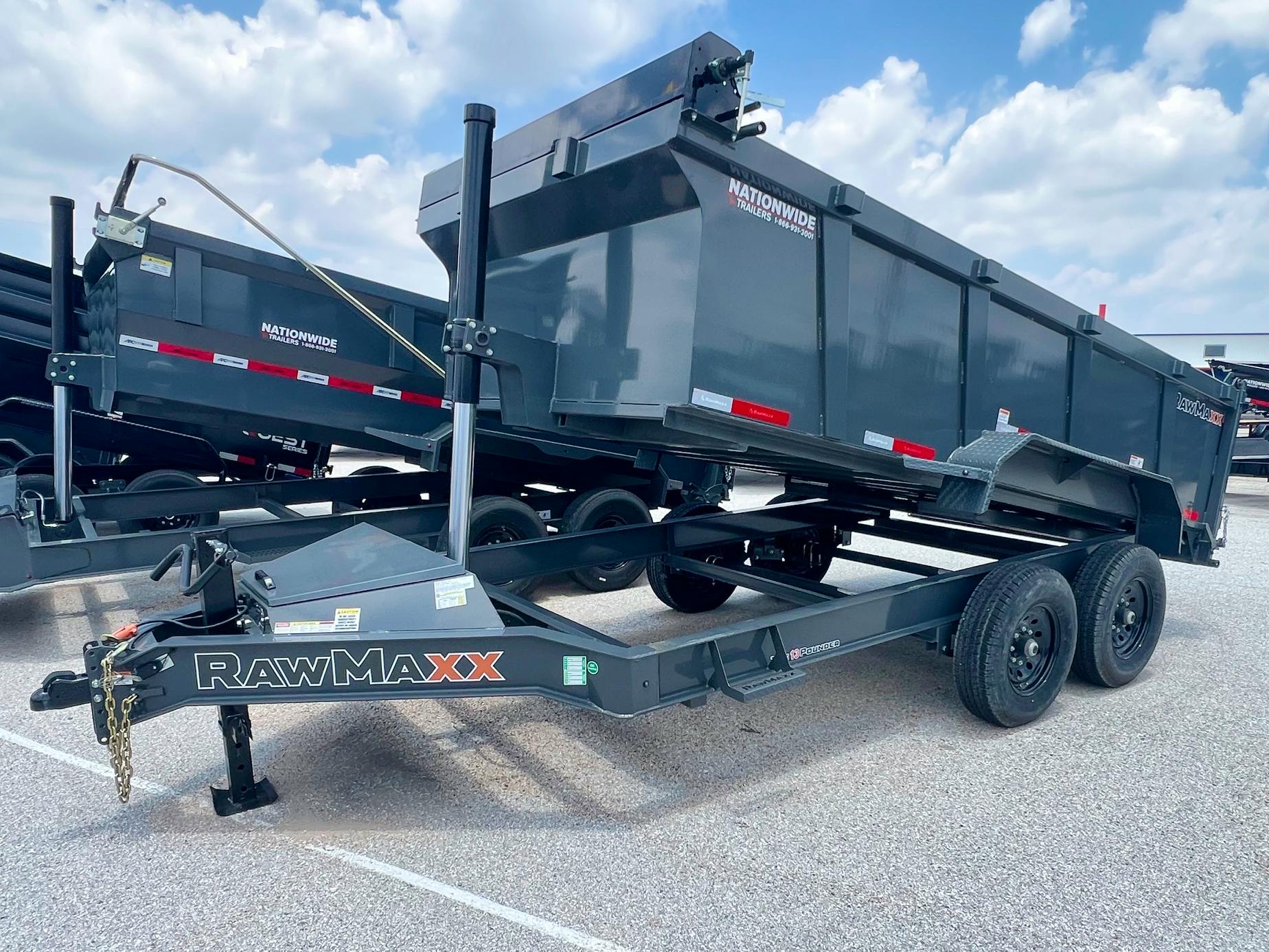 RawMaxx 14'x83" Telescopic Dump Trailer w/ 3ft Sides (LPXT) - Stock #85379 - Image 1 of 3