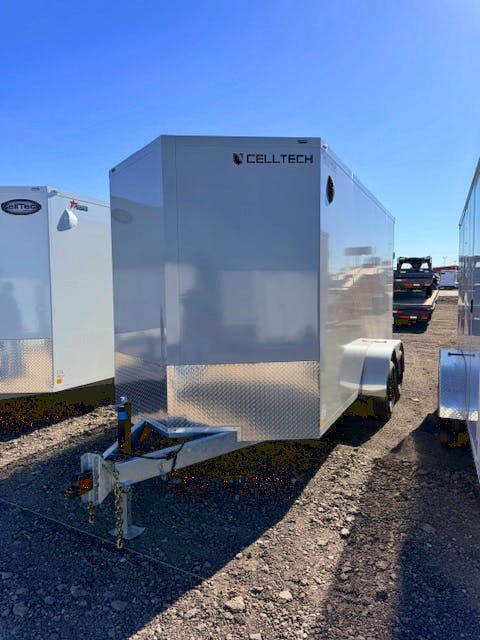 CellTech 7'x14' All-Steel Enclosed Cargo Trailer w/ Rear Barn Doors (C2) - Stock #85388 - Image 1 of 5