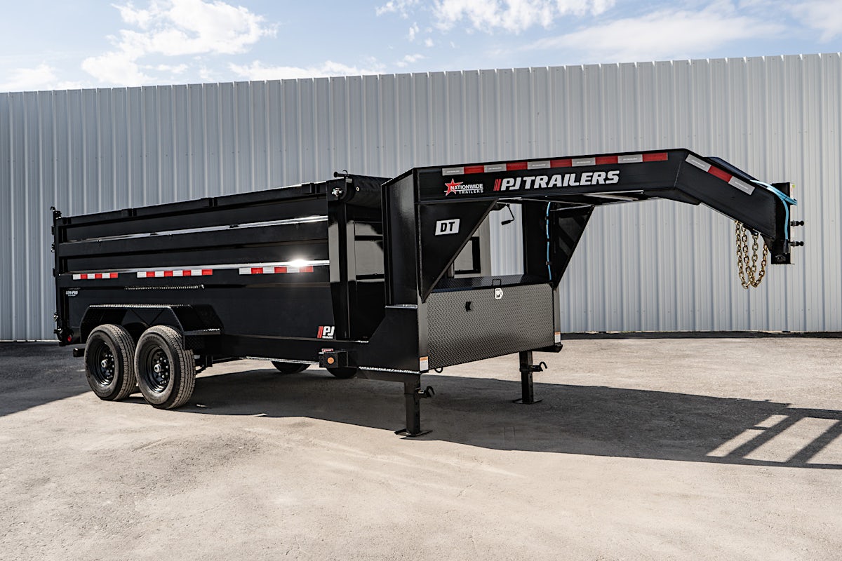 PJ Trailers 14'x83" GN Telescopic Dump Trailer w/ 4' Sides (DT) - Image 4