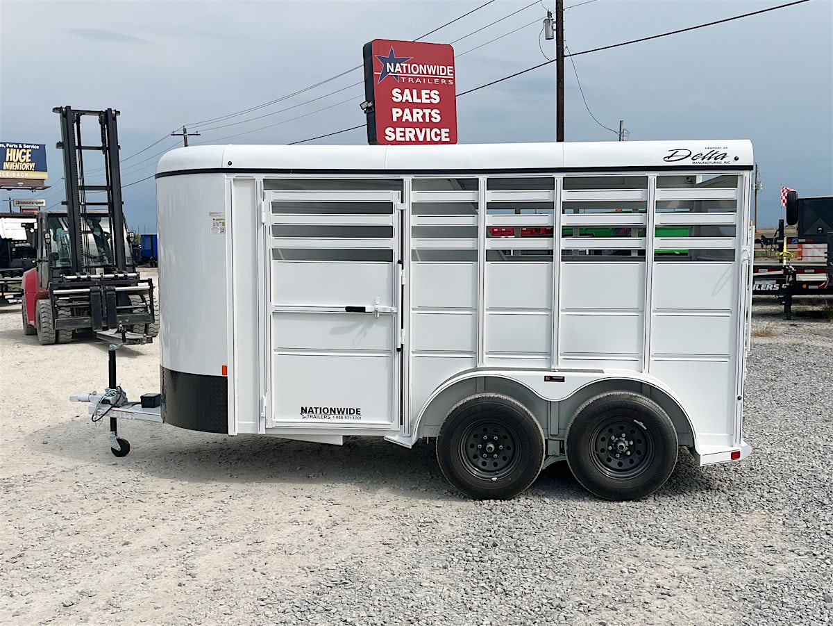 Delta 14' 500 Series 2 Horse Slant Stock Combo Trailer (RH) - Stock #85473 - Image 1 of 6 Delta 14' 500 Series 2 Horse Slant Stock Combo Trailer (RH) - Stock #85473 - Image 1 of 6