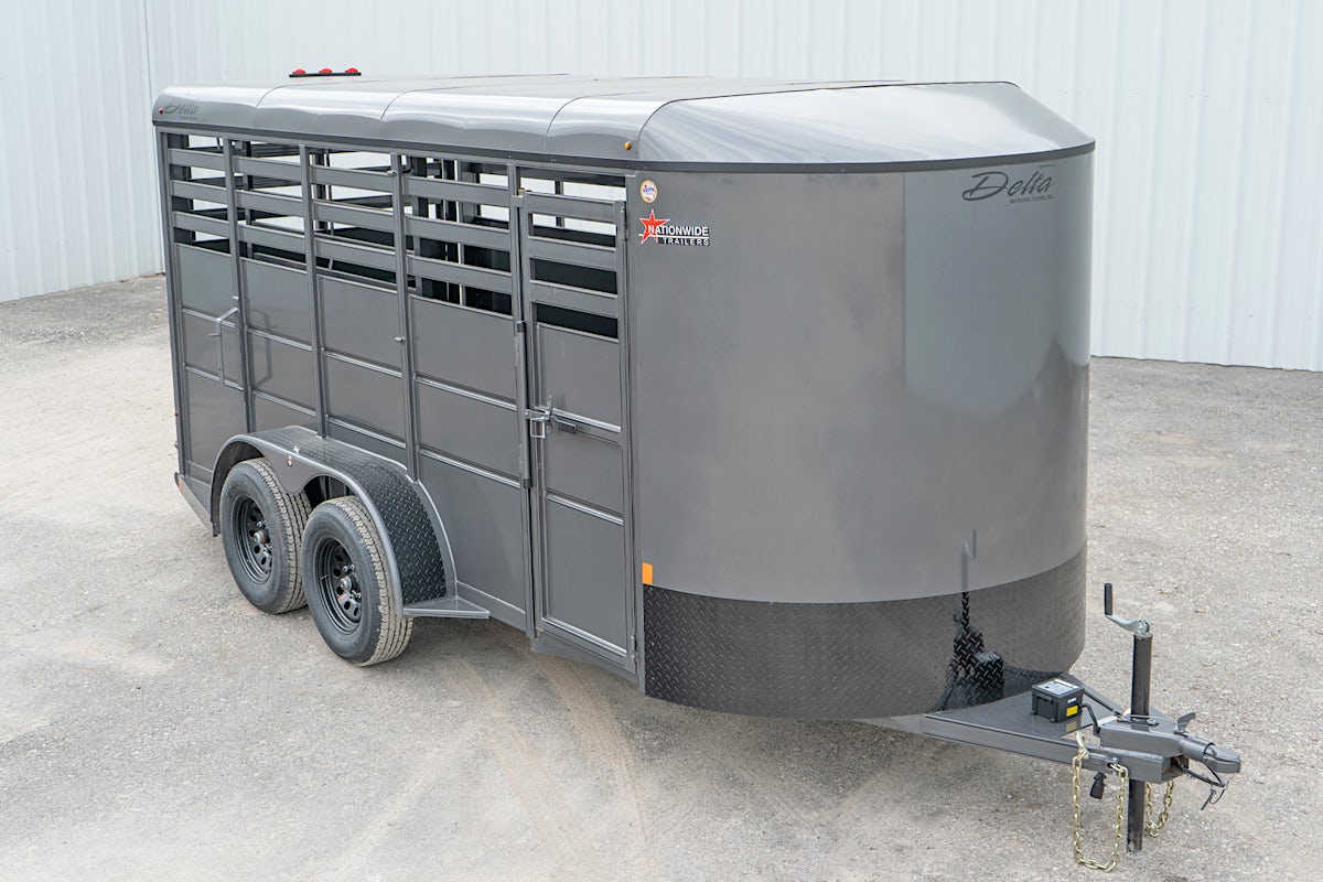 Delta 16' Livestock Trailer w/ Tandem Axle (RL) - Stock #85494 - Image 1 of 19 Delta 16' Livestock Trailer w/ Tandem Axle (RL) - Stock #85494 - Image 1 of 19