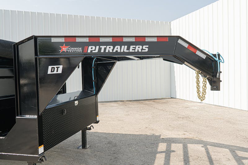PJ Trailers 16ftx83in Gooseneck Telescopic Dump Trailer w  4ft Sides  DT
