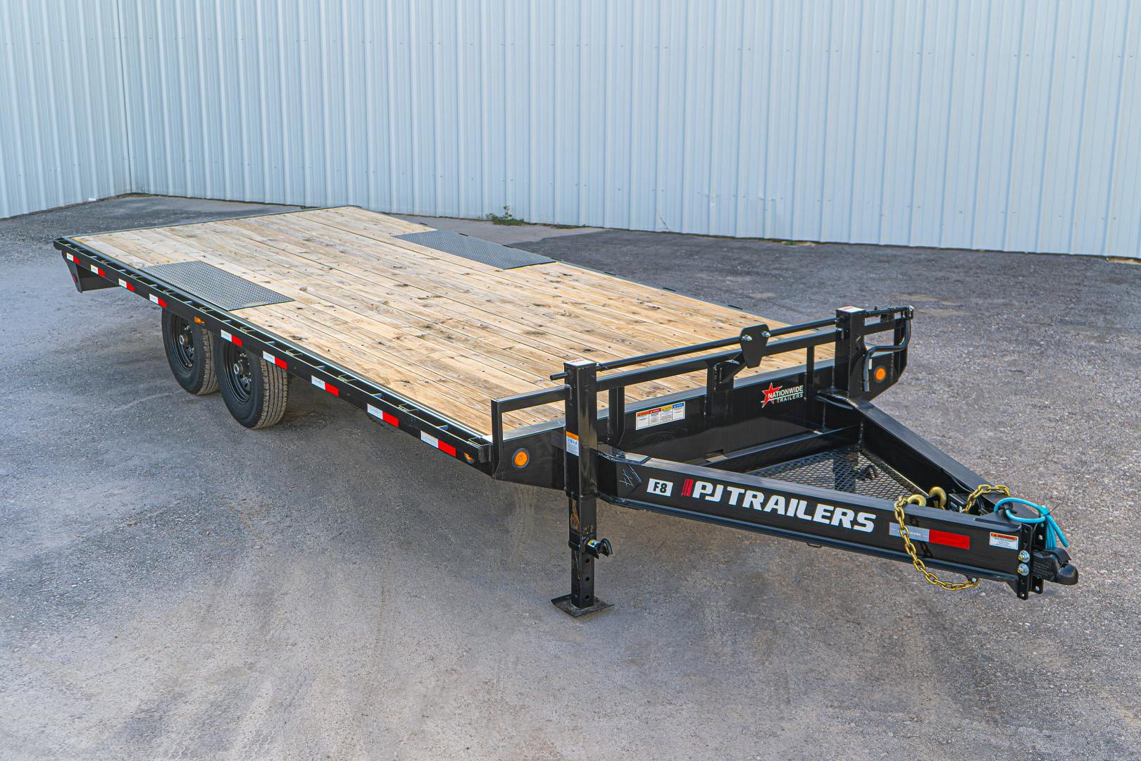 PJ Trailers 20'x102" 8" I-Beam Deckover Flatbed Trailer (F8) - Image 1