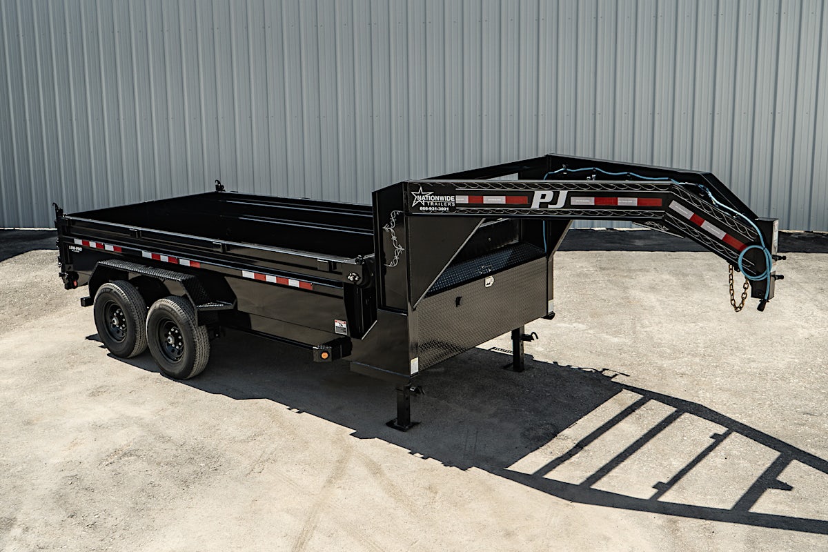 PJ Trailers 14'x83" GN Low Pro Dump Trailer w/ 2' Sides (DL) - Image 2