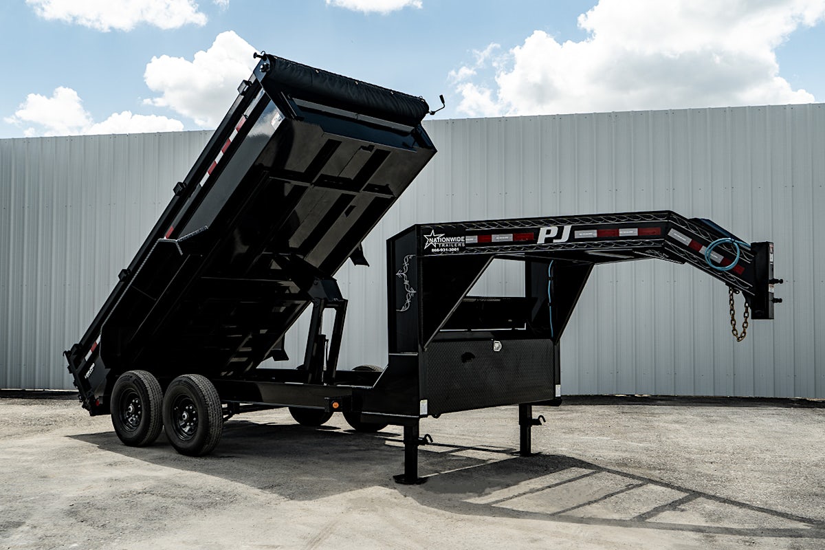 PJ Trailers 14'x83" GN Low Pro Dump Trailer w/ 2' Sides (DL) - Image 3