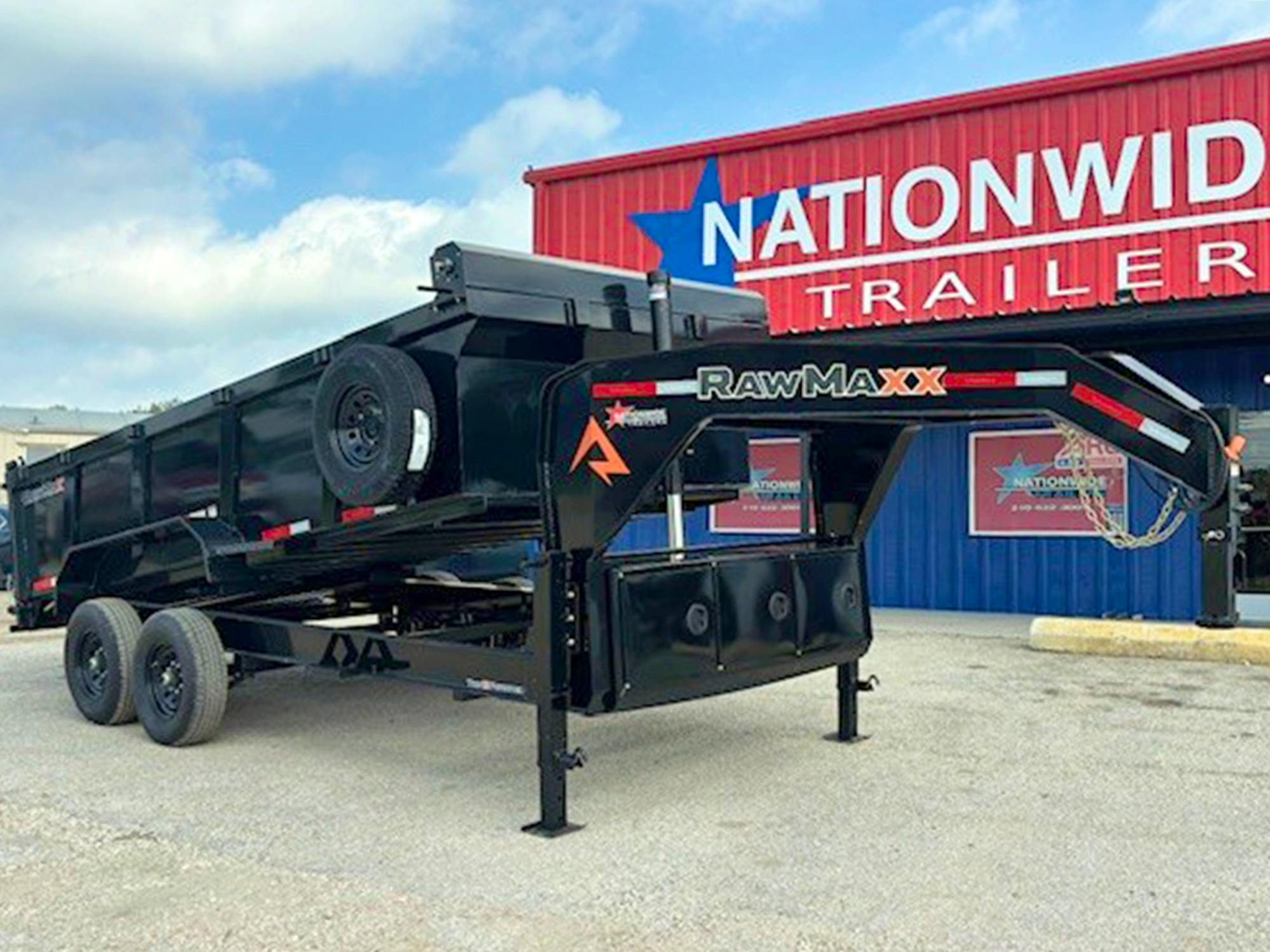 RawMaxx LPXT 16' × 83" 14K Gooseneck Telescopic Dump Trailer