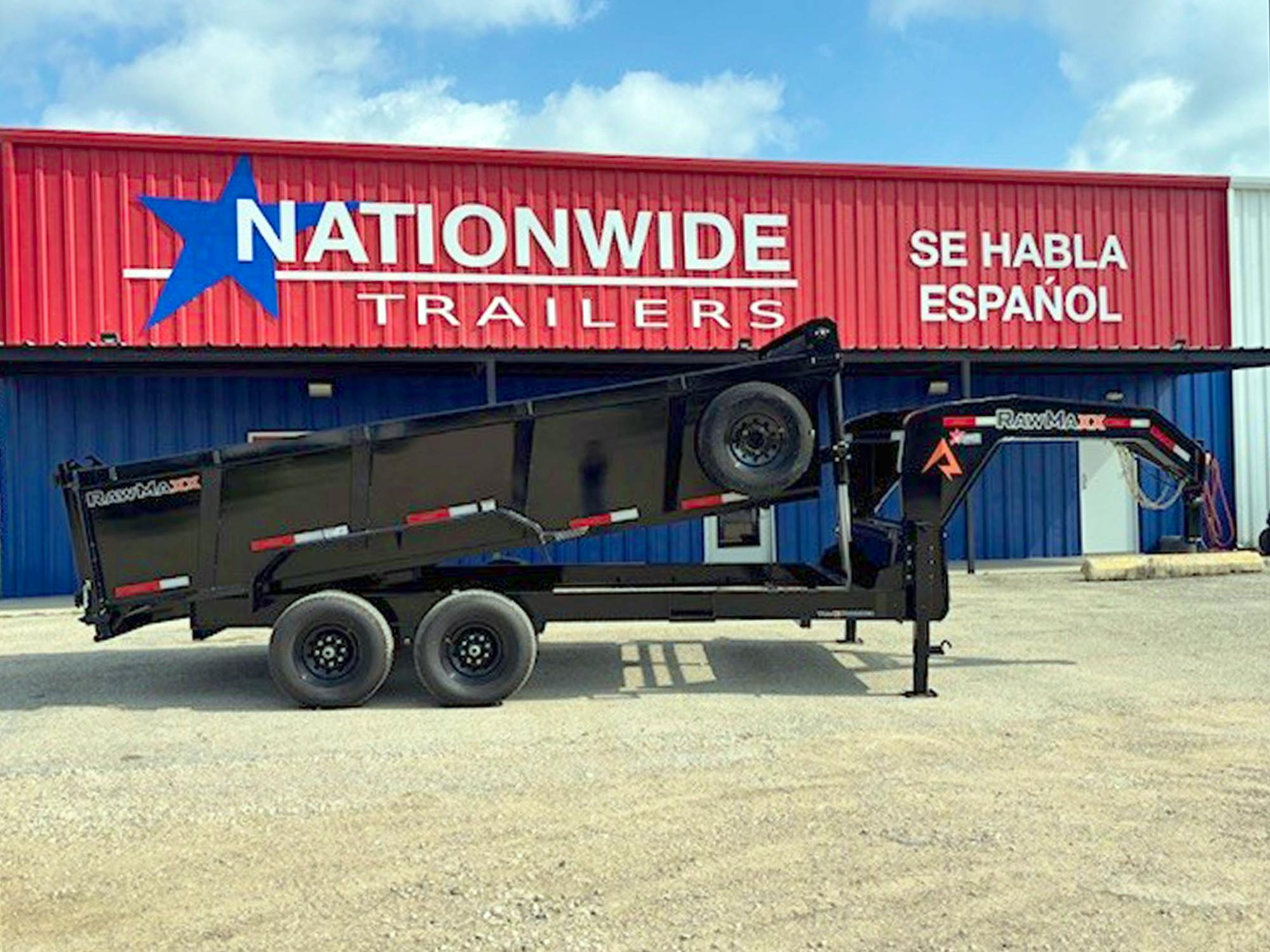 RawMaxx LPXT 16' × 83" 14K Gooseneck Telescopic Dump Trailer
