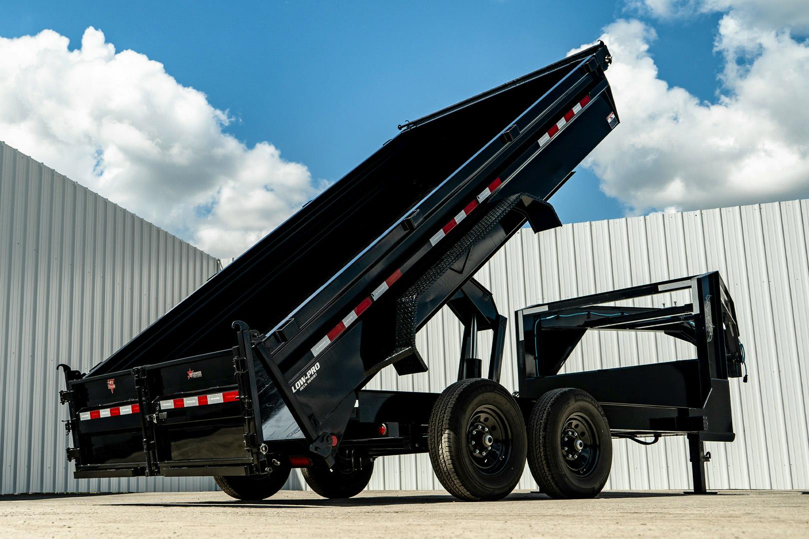 PJ Trailers 14'x83" GN Low Pro Dump Trailer w/ 2' Sides (DL) - Image 26