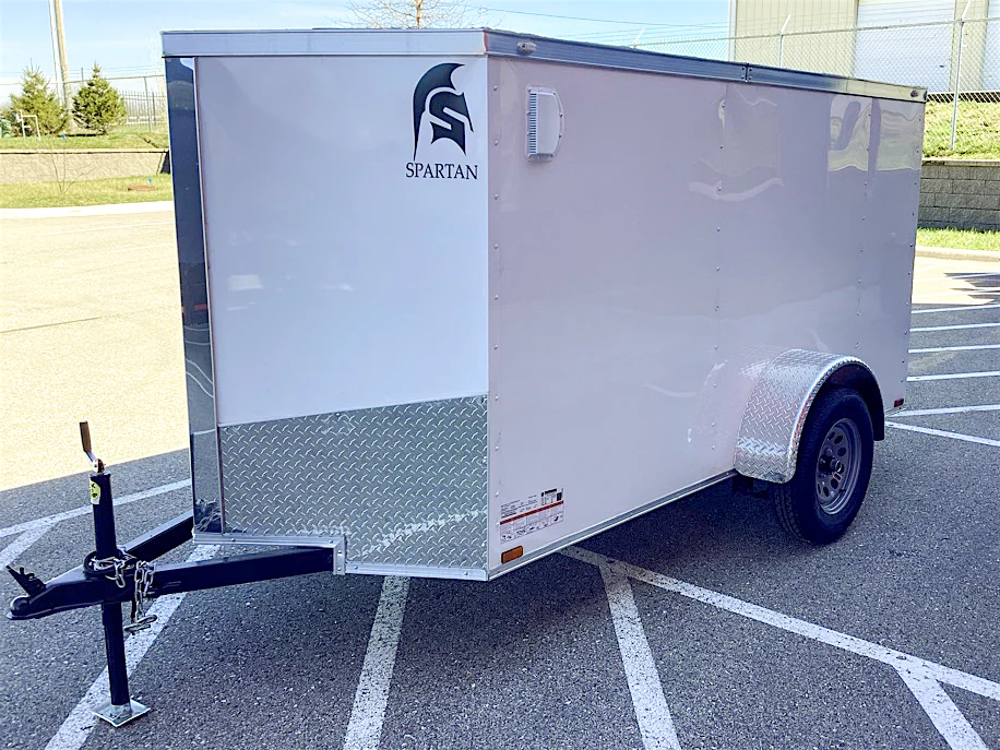 Spartan 5'x10' Enclosed Cargo Trailer w/ Rear Ramp Door (C1) - Stock #85626 - Image 1 of 5 Spartan 5'x10' Enclosed Cargo Trailer w/ Rear Ramp Door (C1) - Stock #85626 - Image 1 of 5