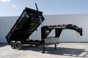 PJ Trailers 14'x83" GN Telescopic Dump Trailer w/ 3' Sides (DT)