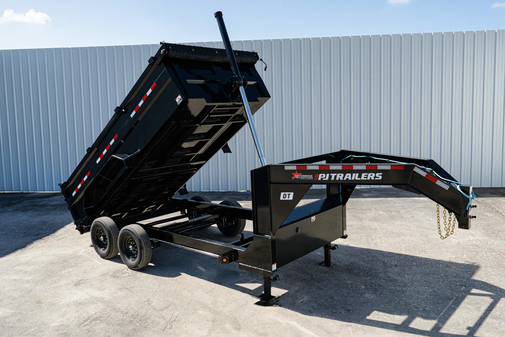 PJ Trailers 14'x83" GN Telescopic Dump Trailer w/ 3' Sides (DT) - Image 5