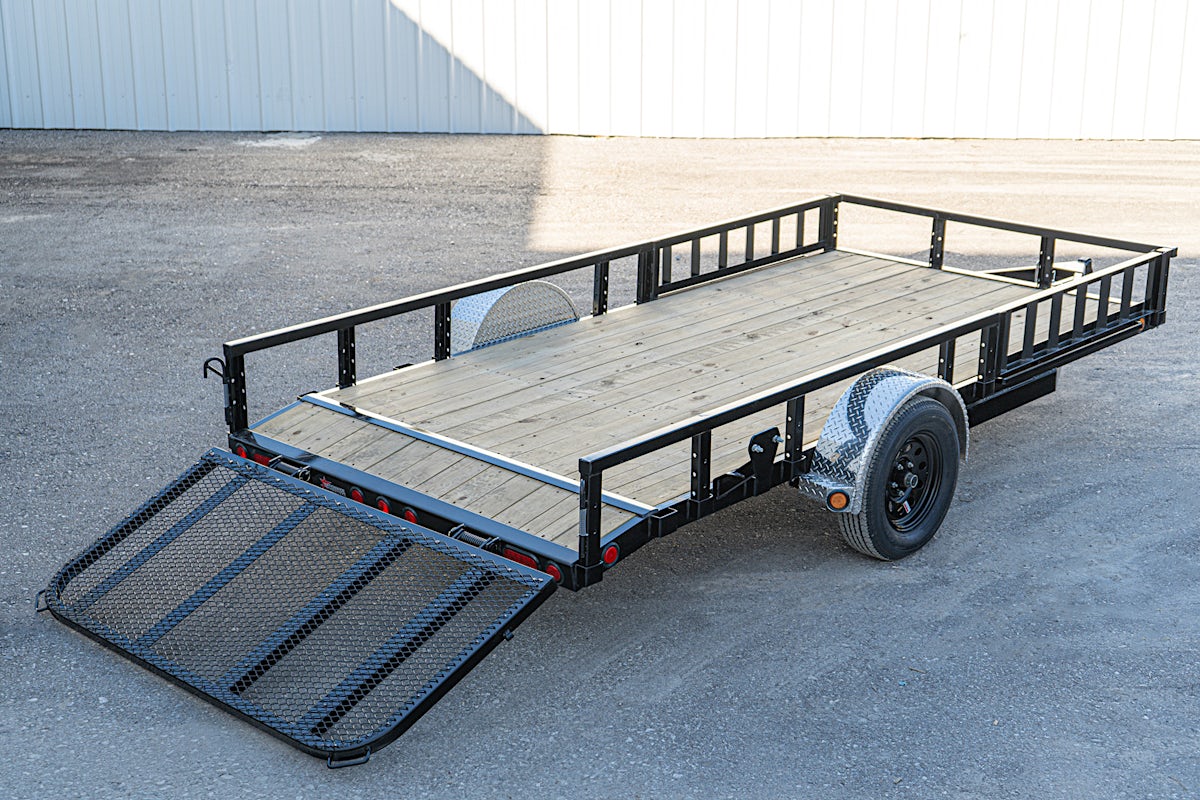 PJ Trailers 14'x83" Single Axle 4" Channel Utility Trailer (U8) - Image 7