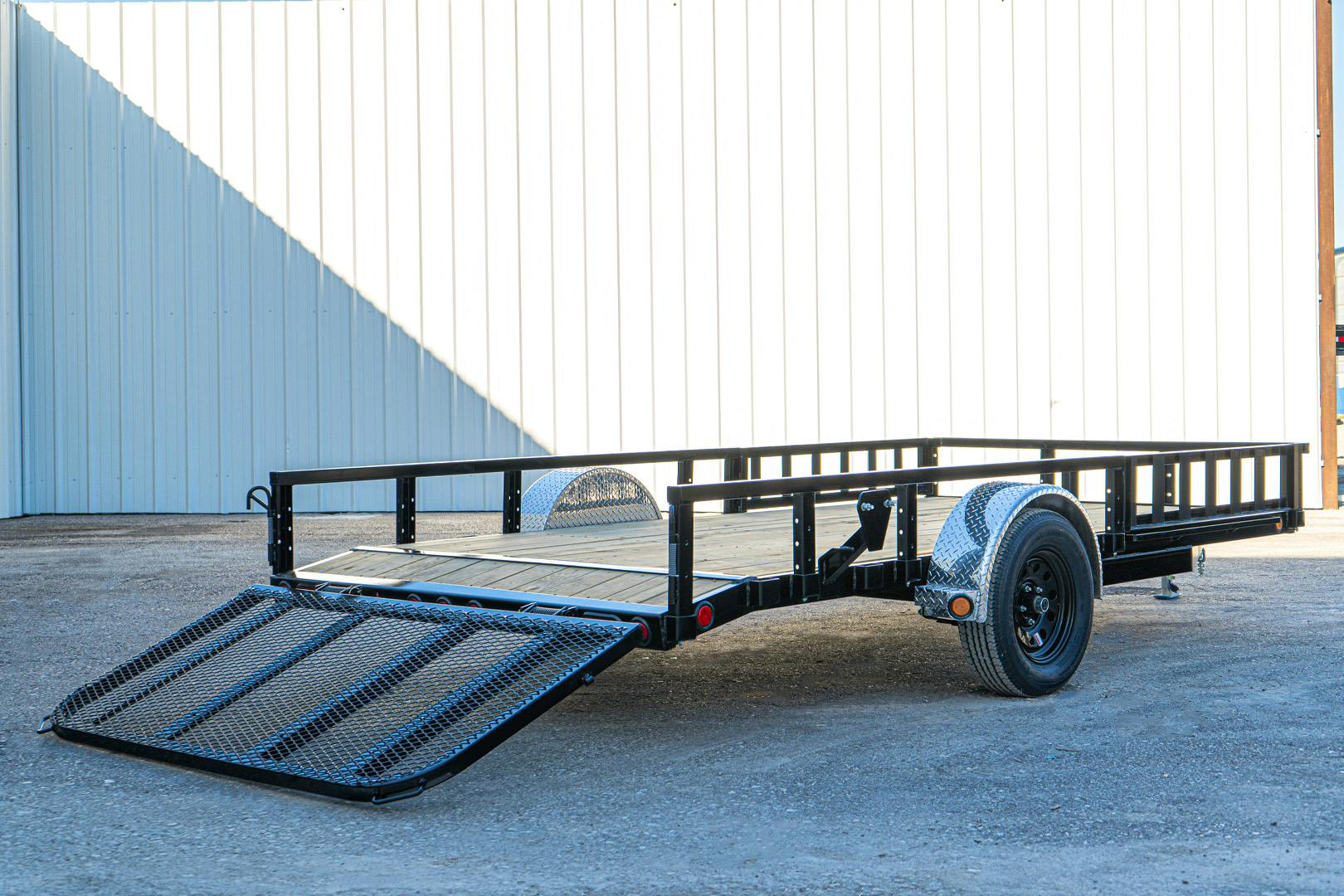 PJ Trailers 14'x83" Single Axle 4" Channel Utility Trailer (U8) - Image 9