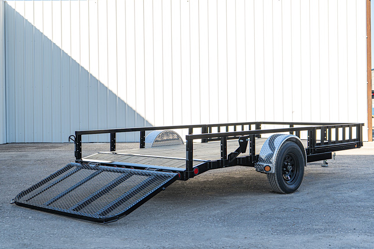 PJ Trailers 14'x83" Single Axle 4" Channel Utility Trailer (U8) - Image 9