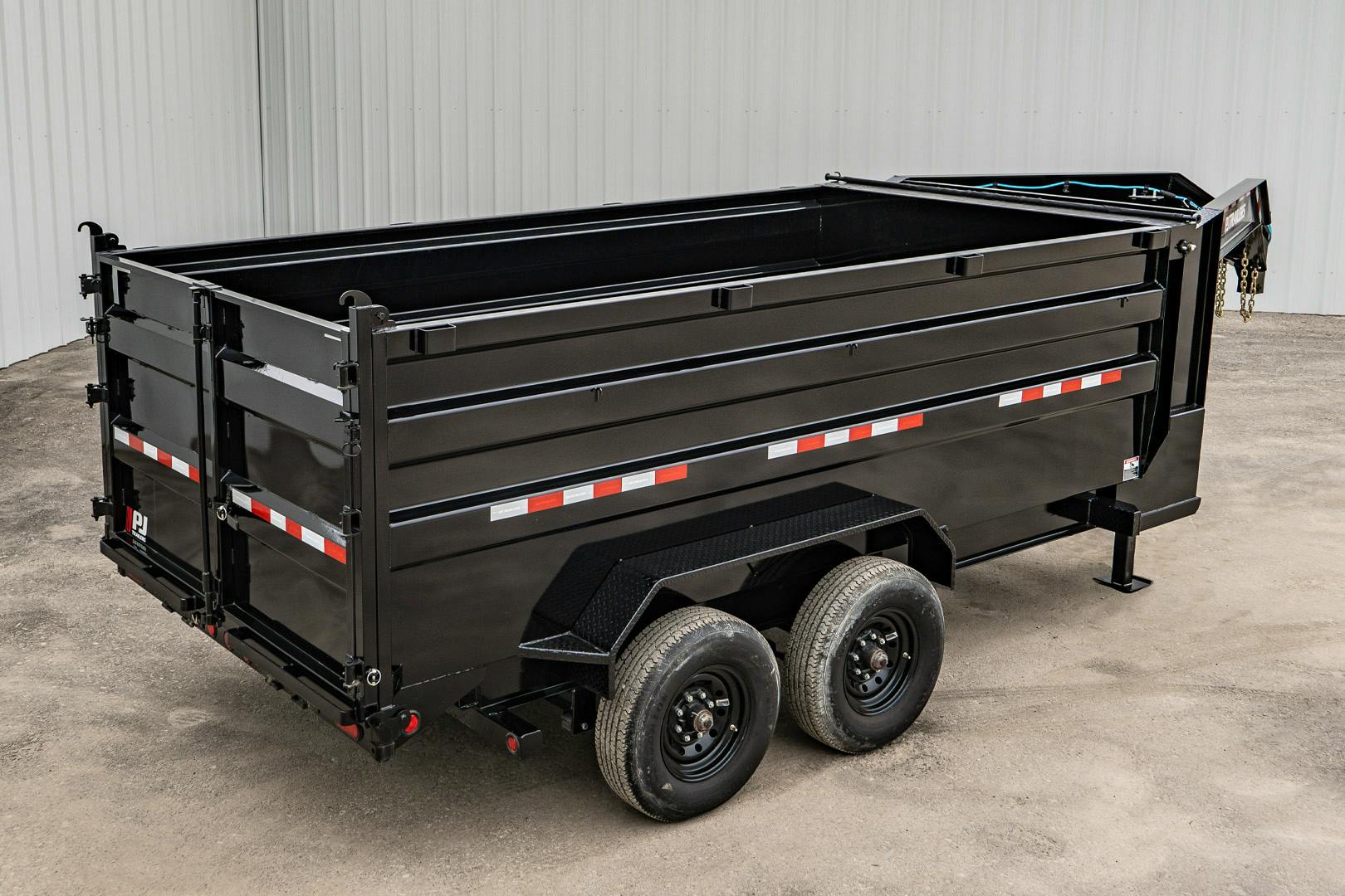 PJ Trailers 14'x83" 18k GN Low Pro Dump Trailer w/ 4' Sides (DX) - Image 21