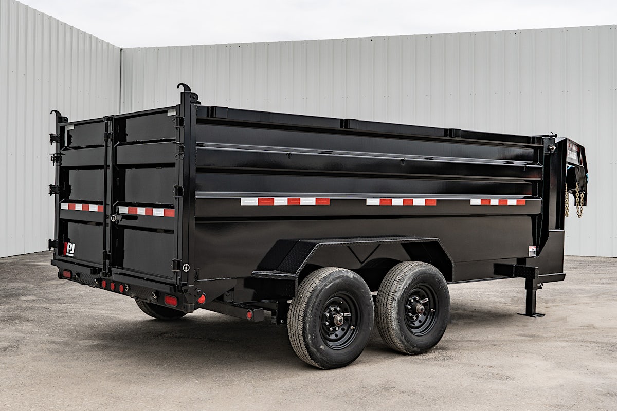 PJ Trailers 14'x83" 18k GN Low Pro Dump Trailer w/ 4' Sides (DX) - Image 23