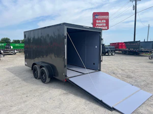 Spartan 7'x14' Motorcycle Enclosed Cargo Trailer w/ Rear Ramp Door