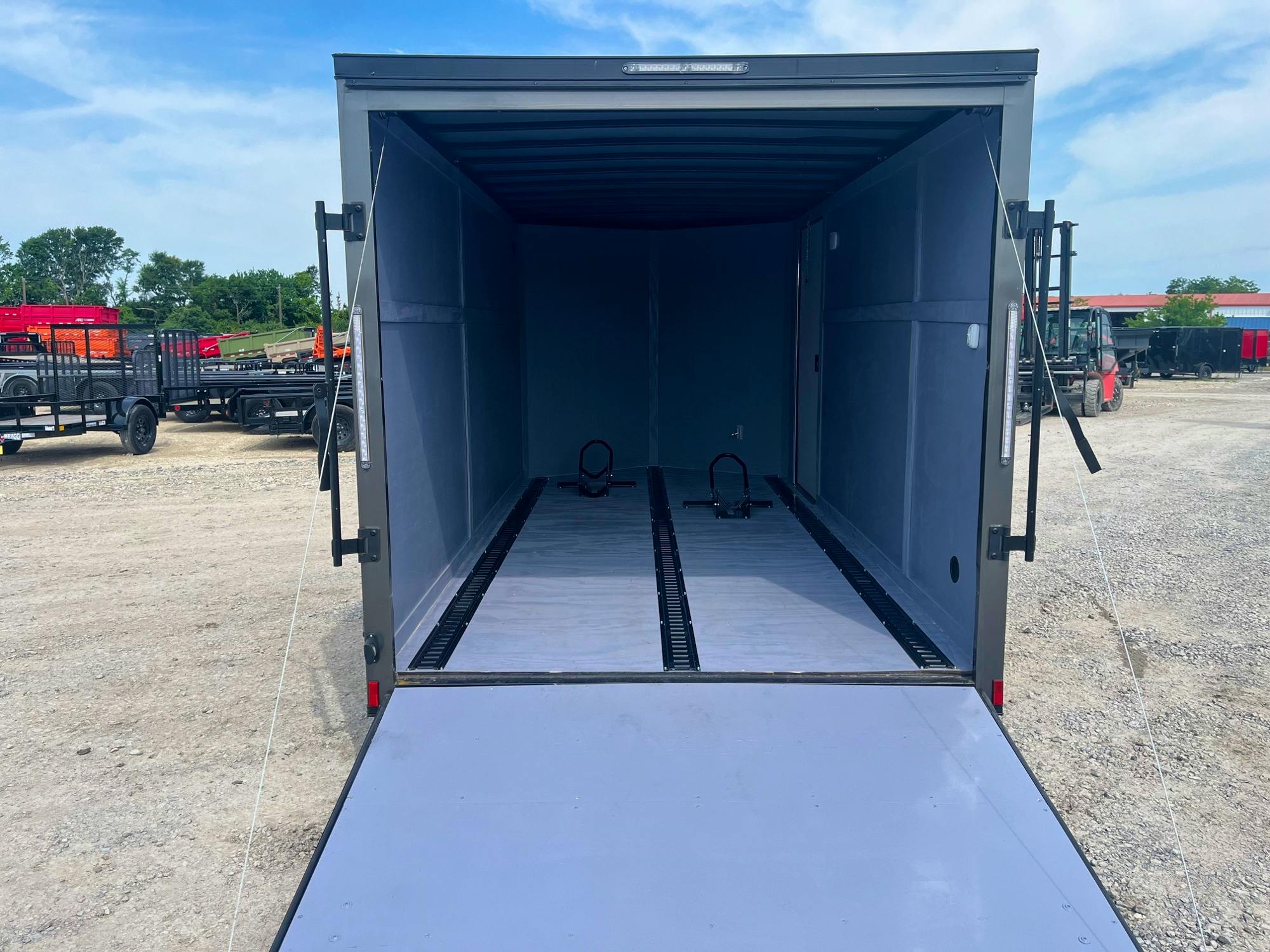 Spartan 7'x14' Motorcycle Enclosed Cargo Trailer w/ Rear Ramp Door - Stock #85646 - Image 3 of 8
