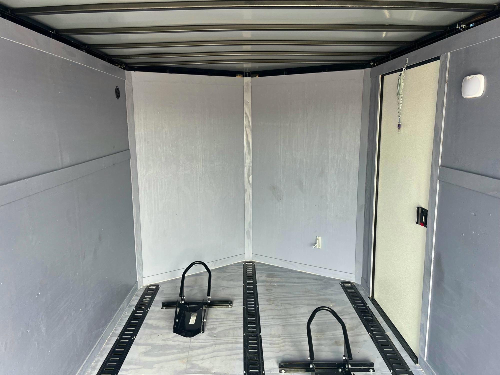 Spartan 7'x14' Motorcycle Enclosed Cargo Trailer w/ Rear Ramp Door - Stock #85646 - Image 6 of 8