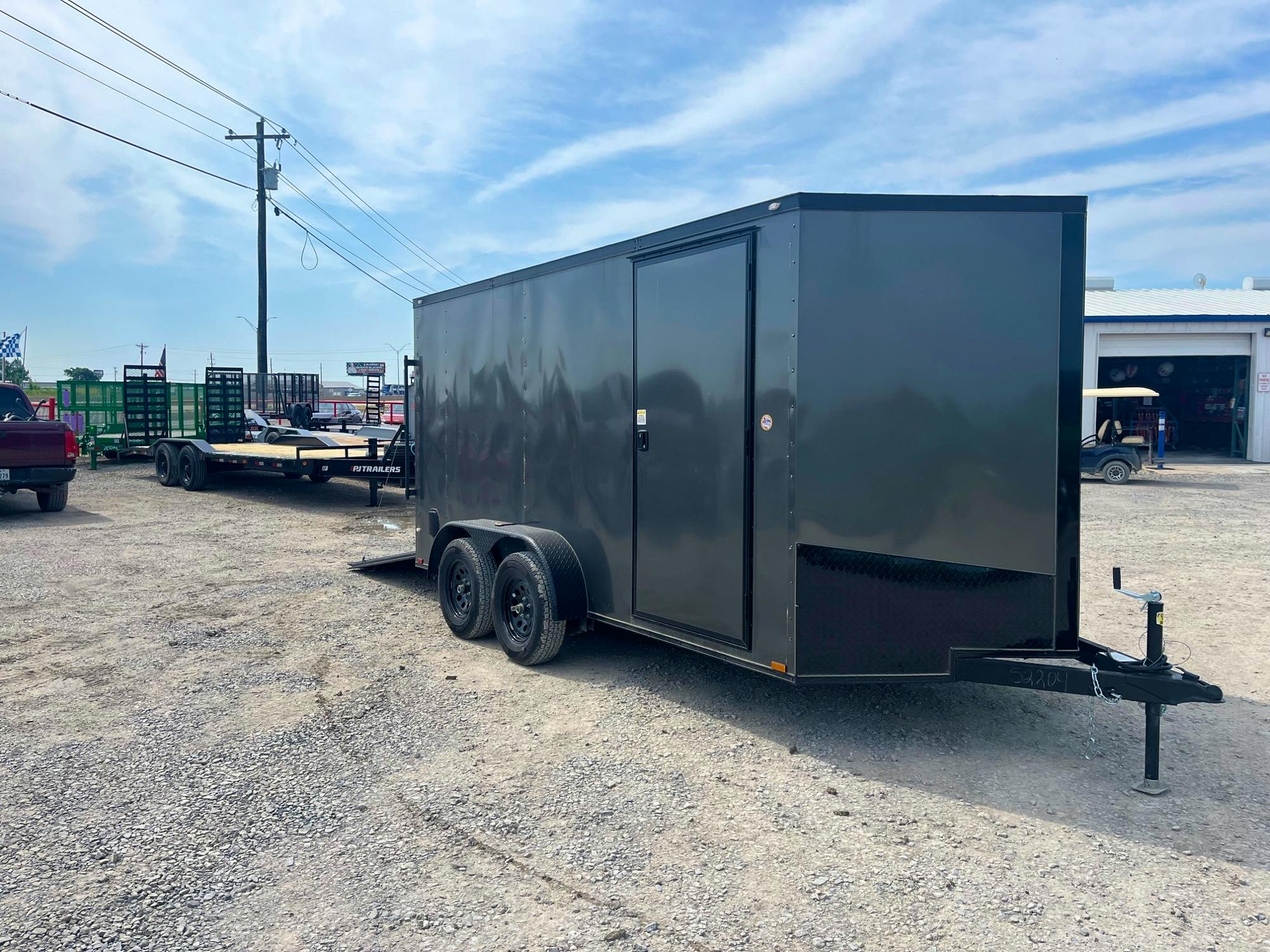 Spartan 7'x14' Motorcycle Enclosed Cargo Trailer w/ Rear Ramp Door - Stock #85646 - Image 7 of 8