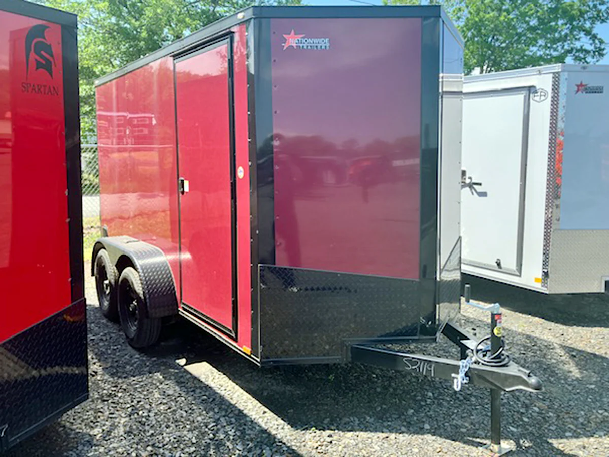 Spartan 6'x12' Enclosed Cargo Trailer w/ Rear Ramp Door (C2) - Stock #85667 - Image 1 of 4 Spartan 6'x12' Enclosed Cargo Trailer w/ Rear Ramp Door (C2) - Stock #85667 - Image 1 of 4