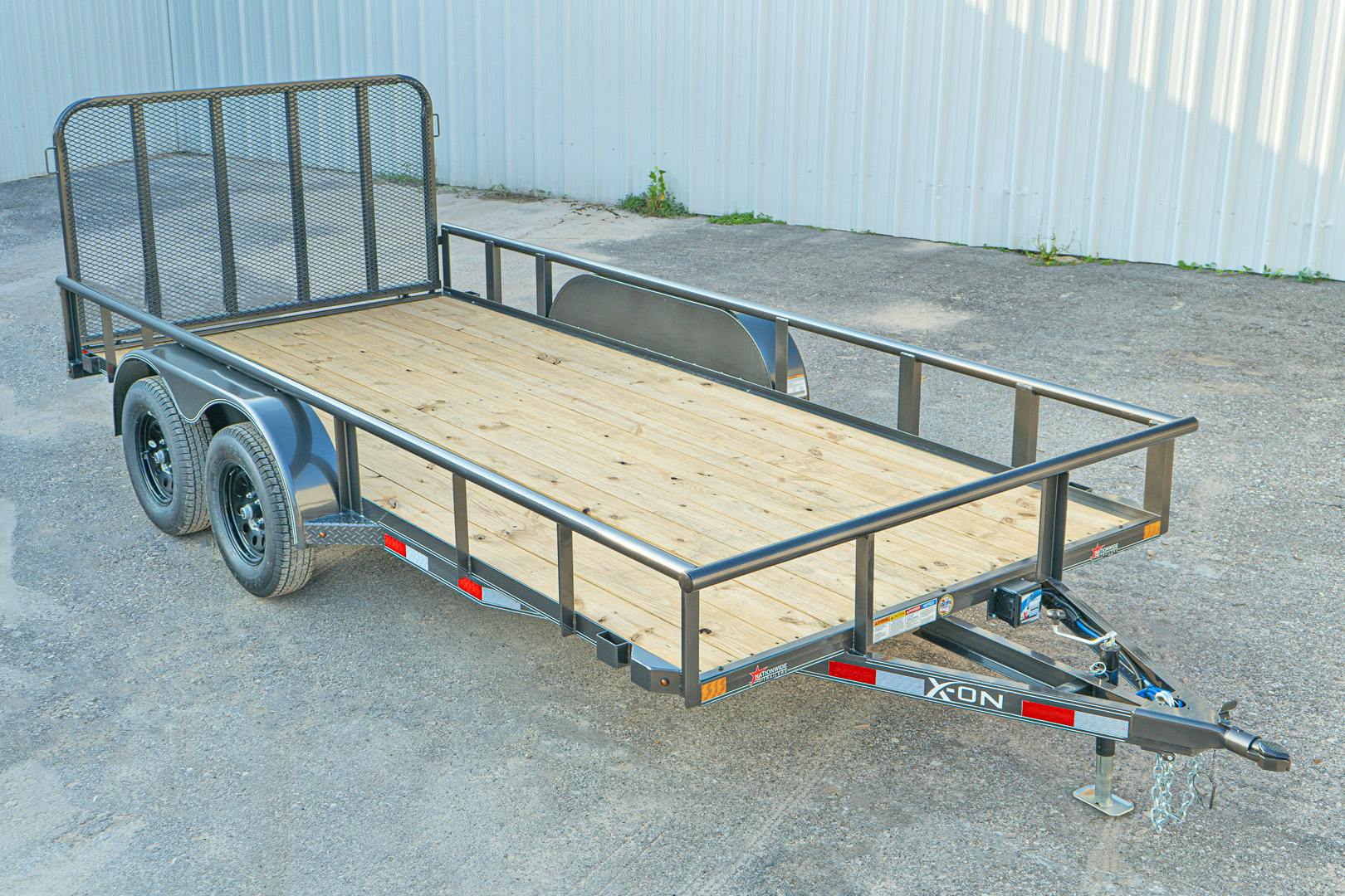 X-ON 16'x83" Utility Trailer w/ 4' Gate (U2) - Image 1