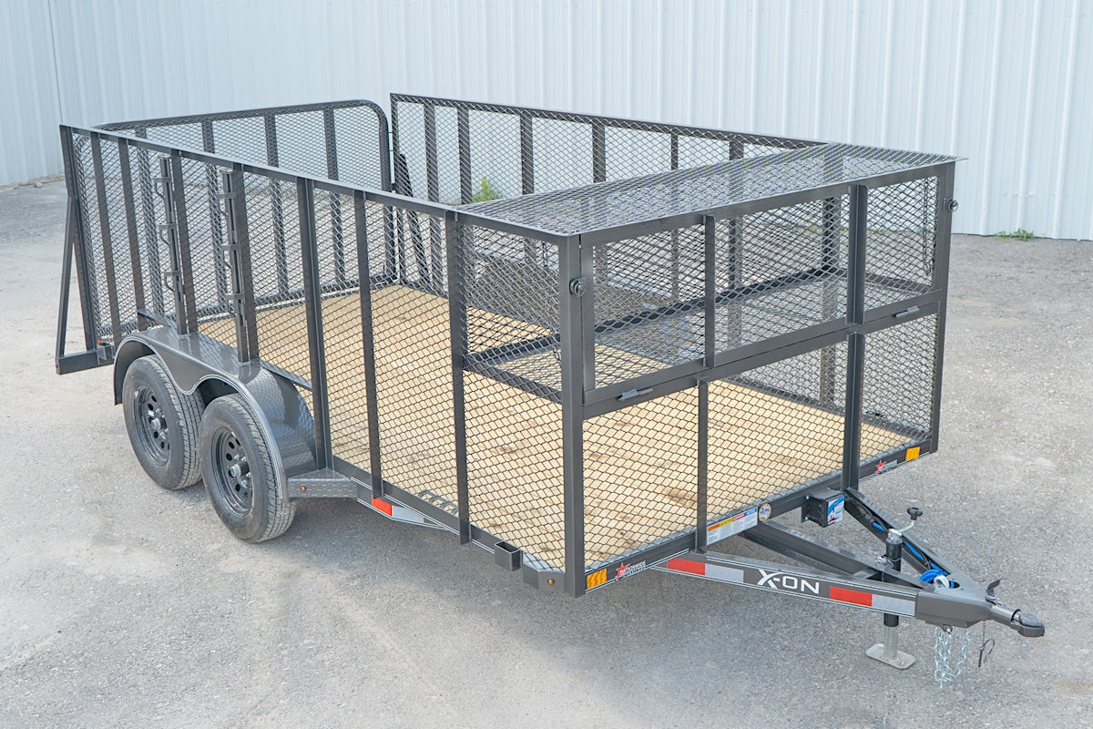 X-ON 14'x83" Landscape Trailer w/ 4' Sides & 4' Gate (L2) - Image 1
