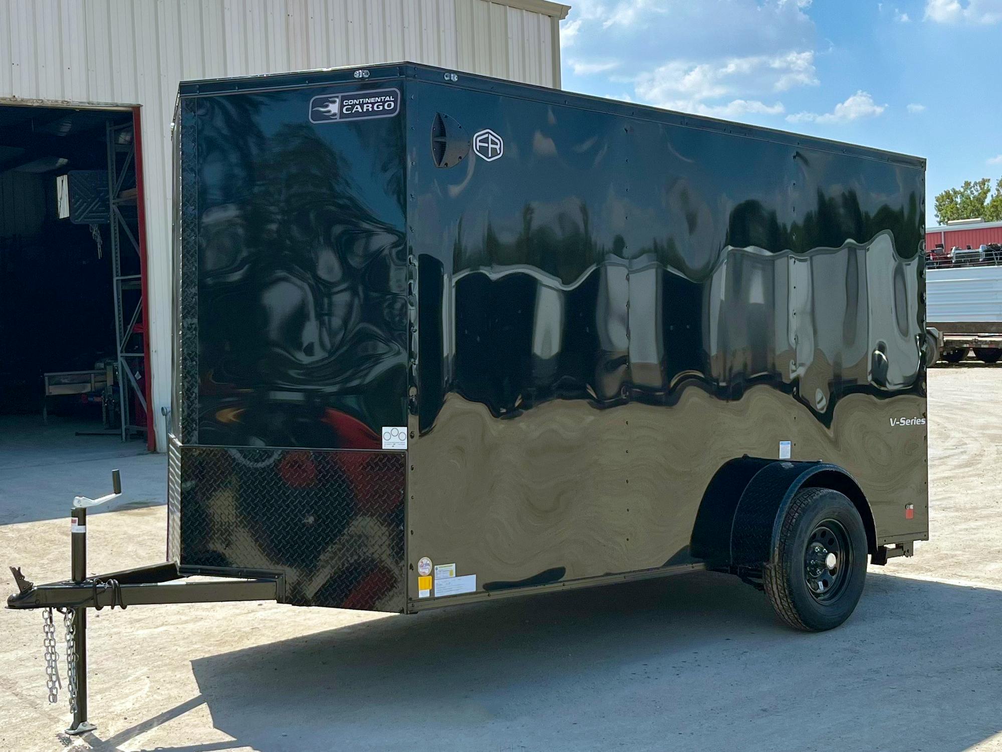 Continental Cargo 6'x12' Single Axle Enclosed Cargo Trailer w/ Rear Ramp Doors (V-series) - Image 1