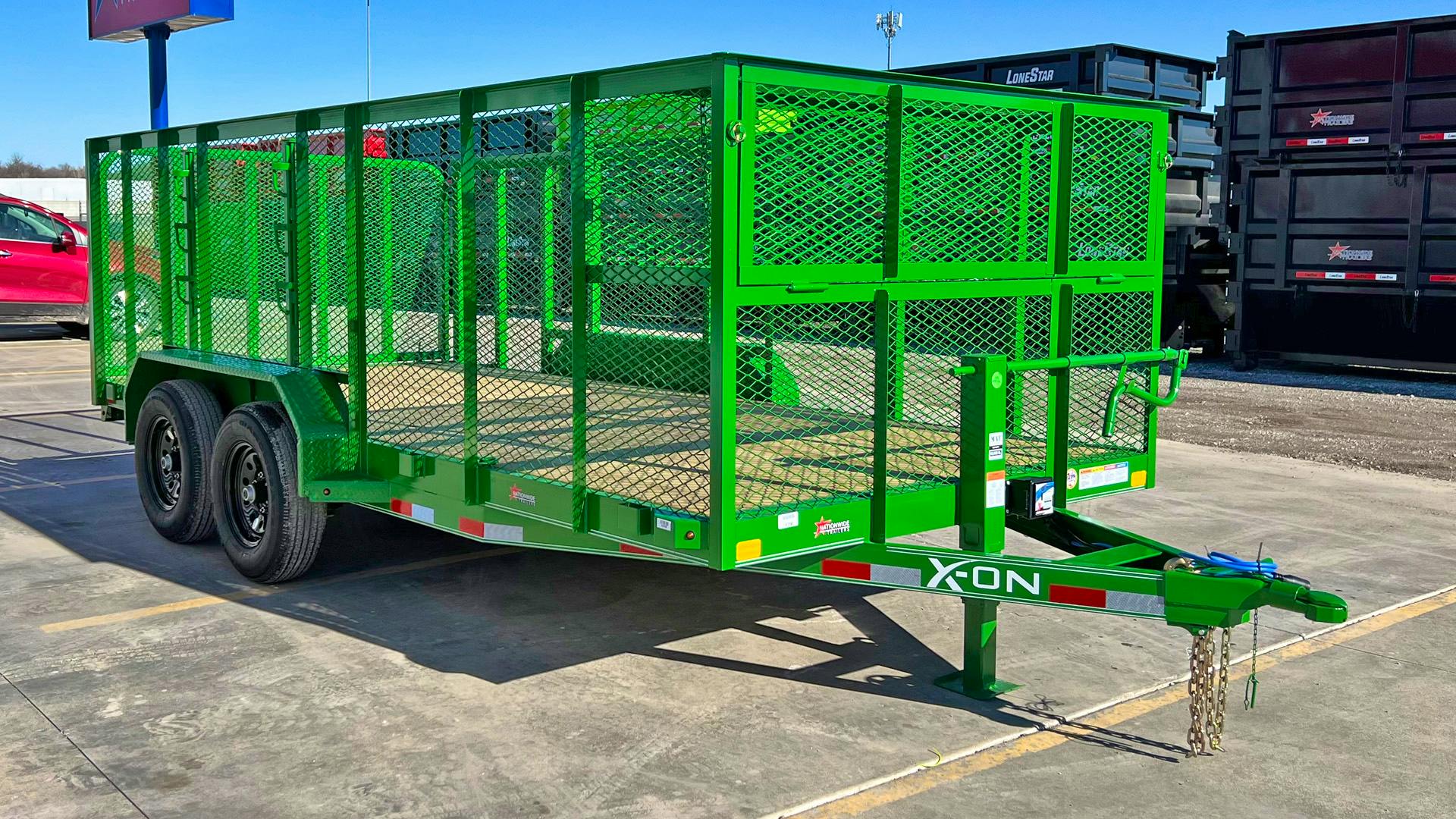 X-ON 16'x83" Landscape Trailer w/ 4' Sides & 4' Gate (L2)