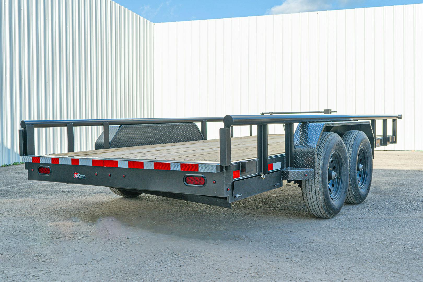 X-ON 16'x83" Utility Trailer w/ Slide-In Ramps (U2)