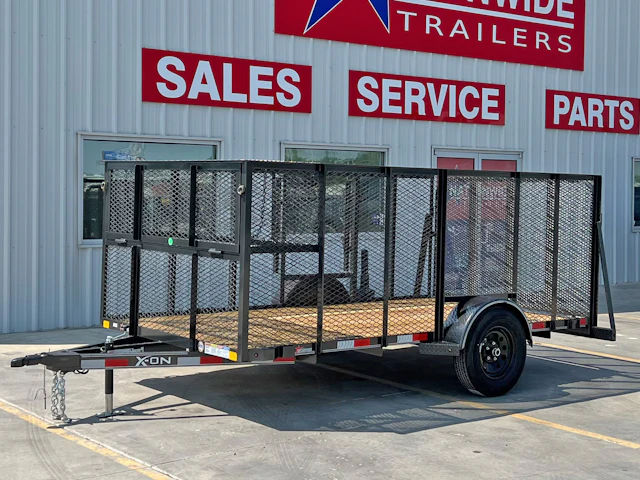 X-ON 12'x77" Landscape Trailer w/ 4' Sides & 4' Gate (L1)