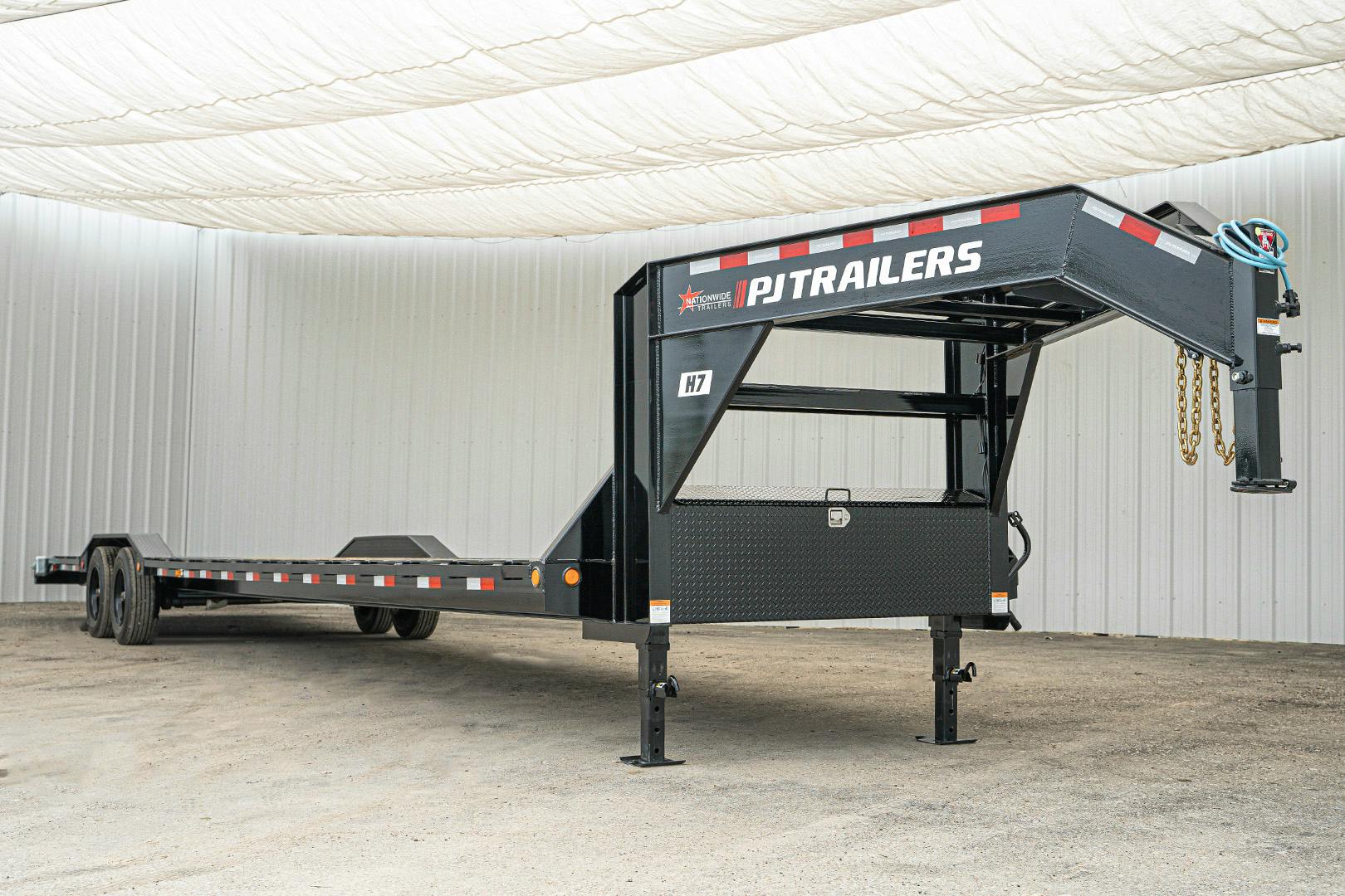 PJ Trailers 40'x102" Gooseneck 10" Pro I-Beam S/W Equipment Trailer (H7) - Image 3