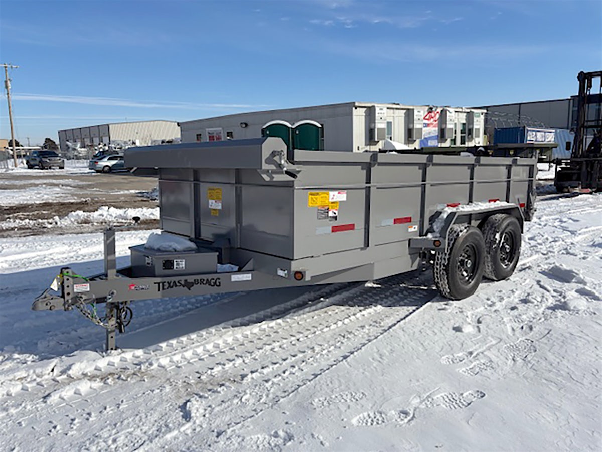 Texas Bragg 14'x83" Dump Trailer w/ 2ft Sides - Stock #85806 - Image 1 of 6 Texas Bragg 14'x83" Dump Trailer w/ 2ft Sides - Stock #85806 - Image 1 of 6