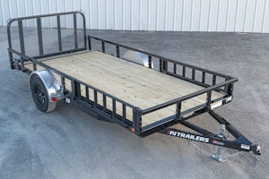 PJ Trailers 14'x77" Single Axle 4" Channel Utility Trailer (U7)