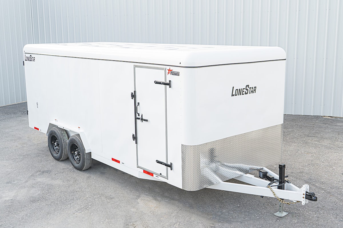 LoneStar 7.10'x20' 14k Steel Enclosed Cargo Trailer w/ Rear Barn Doors (C2) - Image 1