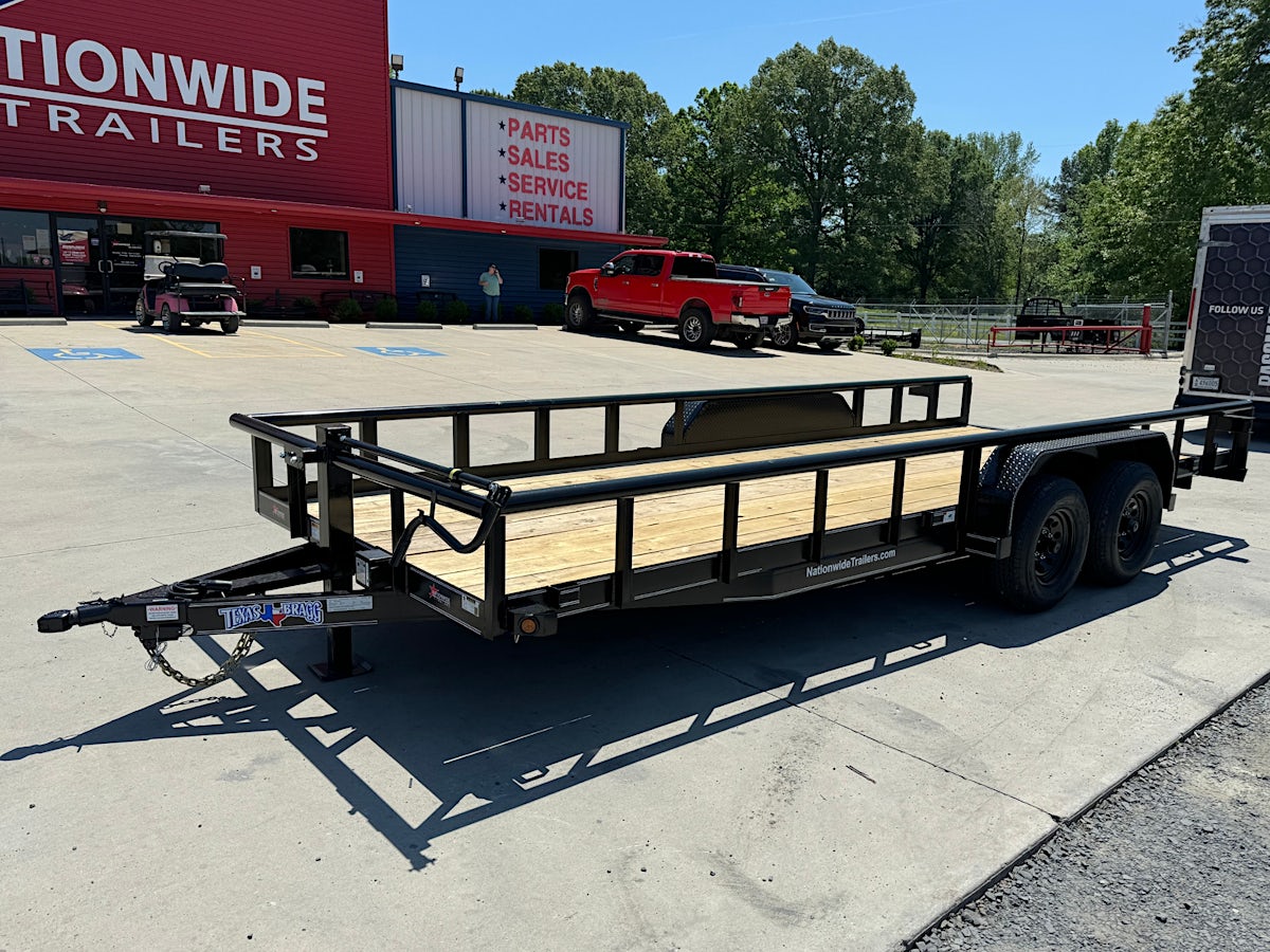 Texas Bragg 20'x83" Utility Trailer w/ Slide-In Ramps (U2) - Image 1
