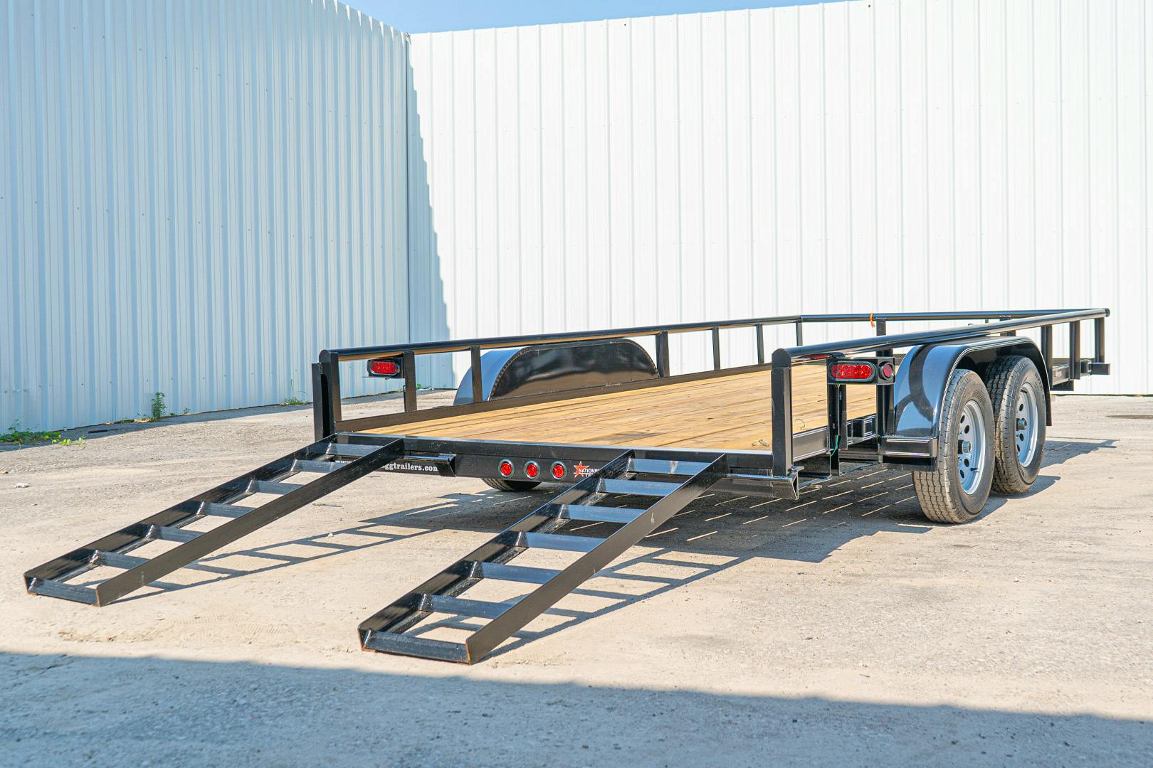 Texas Bragg 16'x83" Utility Trailer w/ Slide-In Ramps (U2) - Image 9