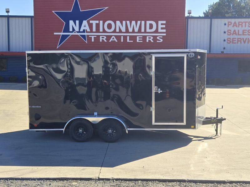 Continental Cargo 7'x16' Enclosed Cargo Trailer w/ Rear Ramp Doors (V-Series) - Stock #85870 - Image 1 of 7