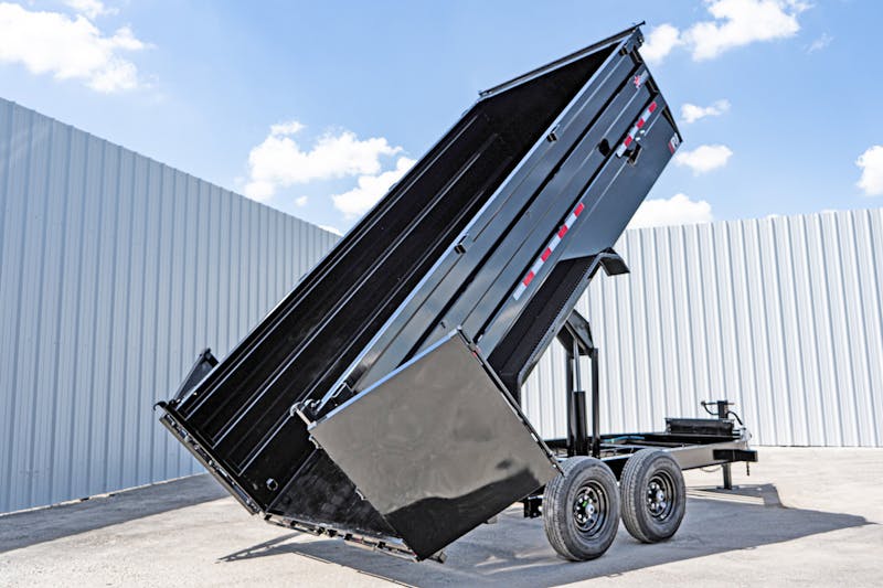 PJ Trailers 16ftx83in Low Pro High Side Dump Trailer w  4ft Sides  DM