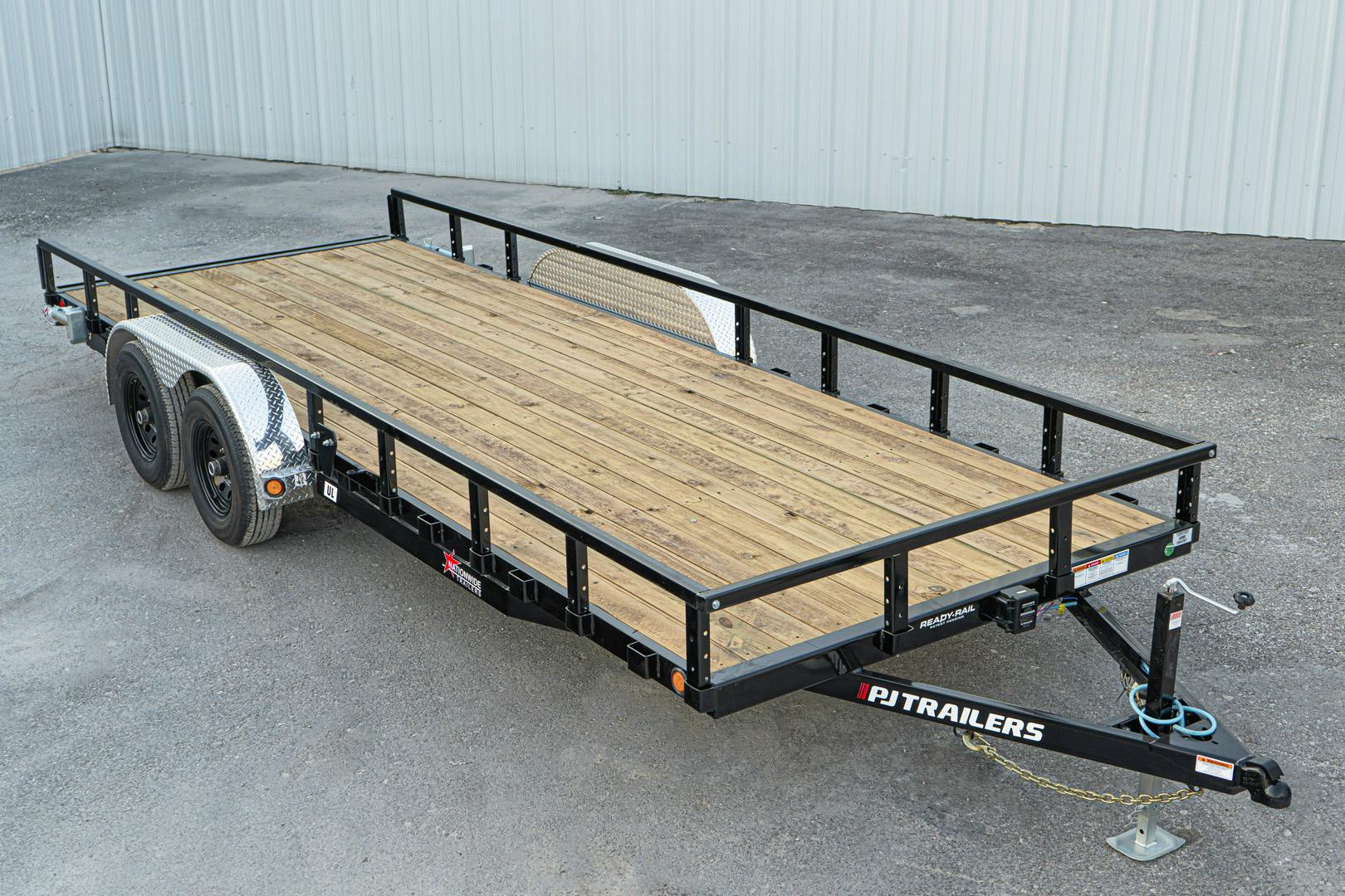 PJ Trailers 20'x83" Tandem Axle 4" Channel Utility Trailer (UL) - Image 4