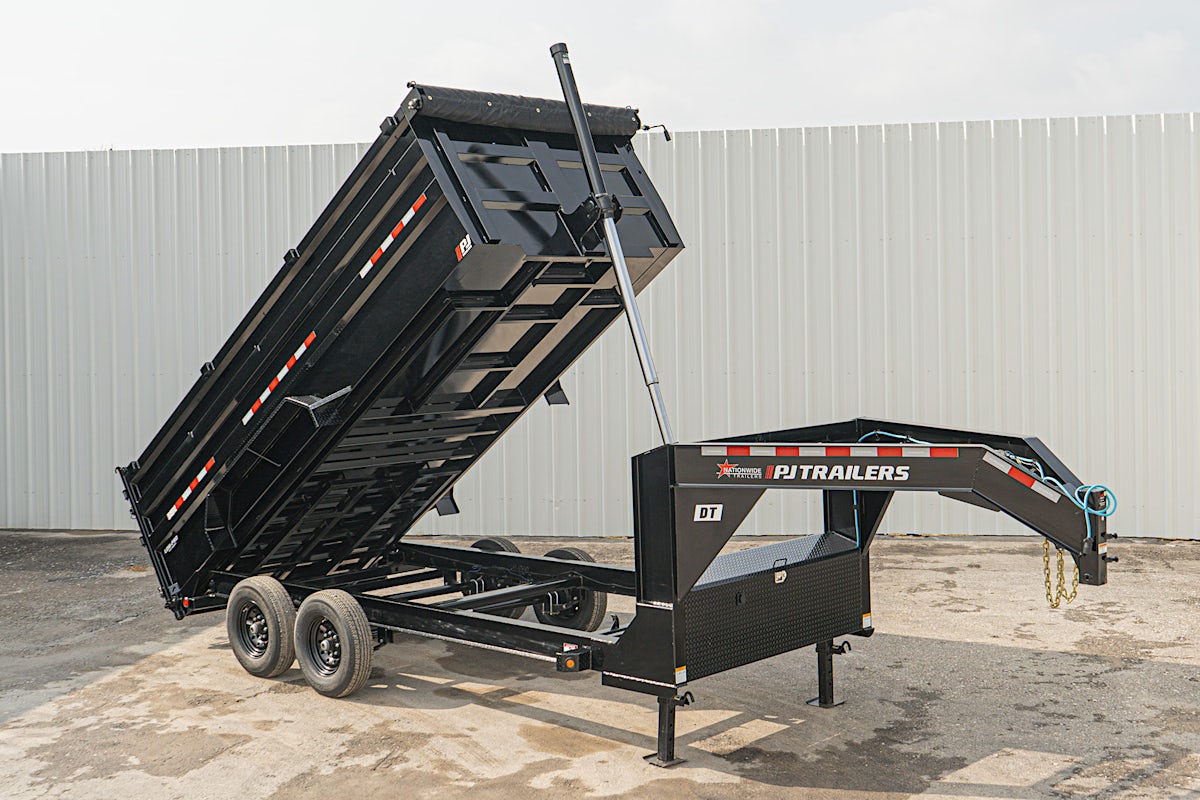 PJ Trailers 16'x83" Gooseneck Telescopic Dump Trailer w/ 4' Sides (DT) - Image 1