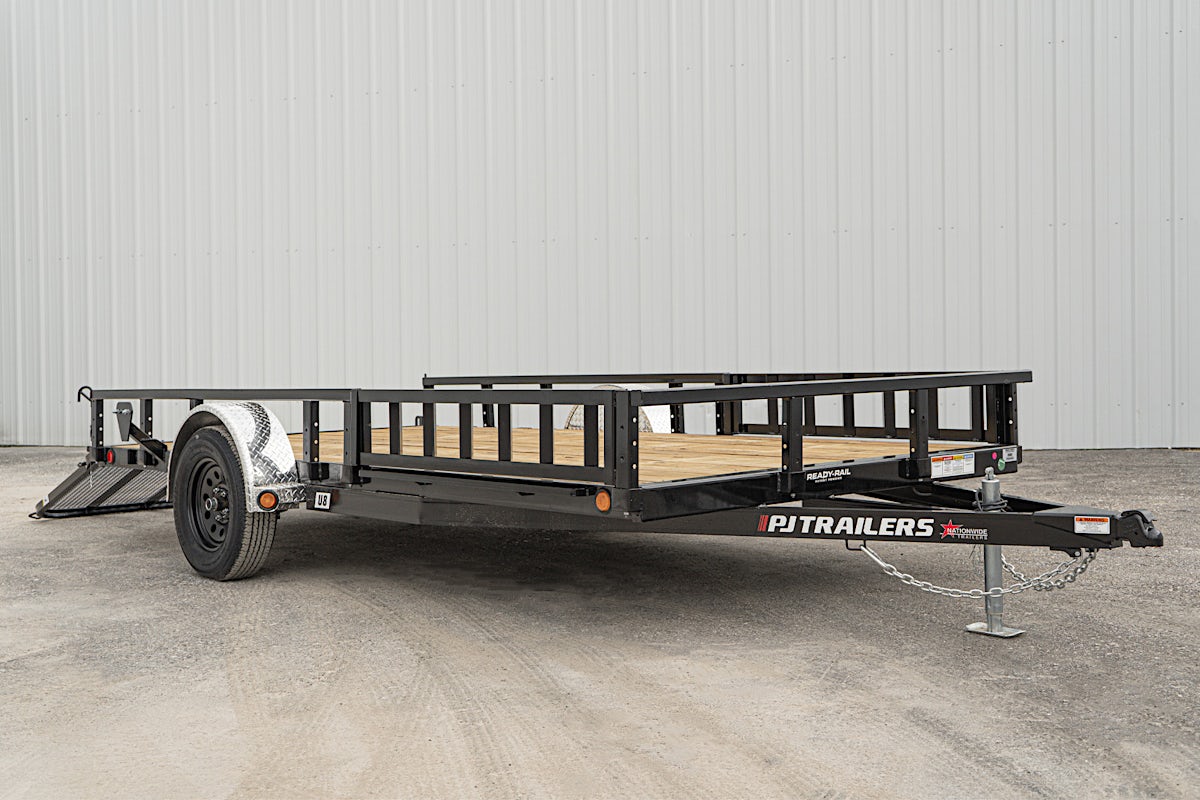 PJ Trailers 14'x83" Single Axle 4" Channel Utility Trailer (U8) - Image 4