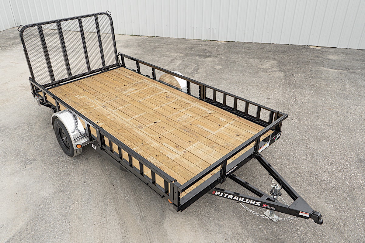 PJ Trailers 14'x83" Single Axle 4" Channel Utility Trailer (U8) - Image 7
