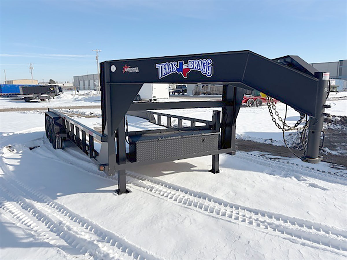 Texas Bragg 22'x96" Triple Axle Equipment Hauler - Stock #85976 - Image 1 of 5 Texas Bragg 22'x96" Triple Axle Equipment Hauler - Stock #85976 - Image 1 of 5