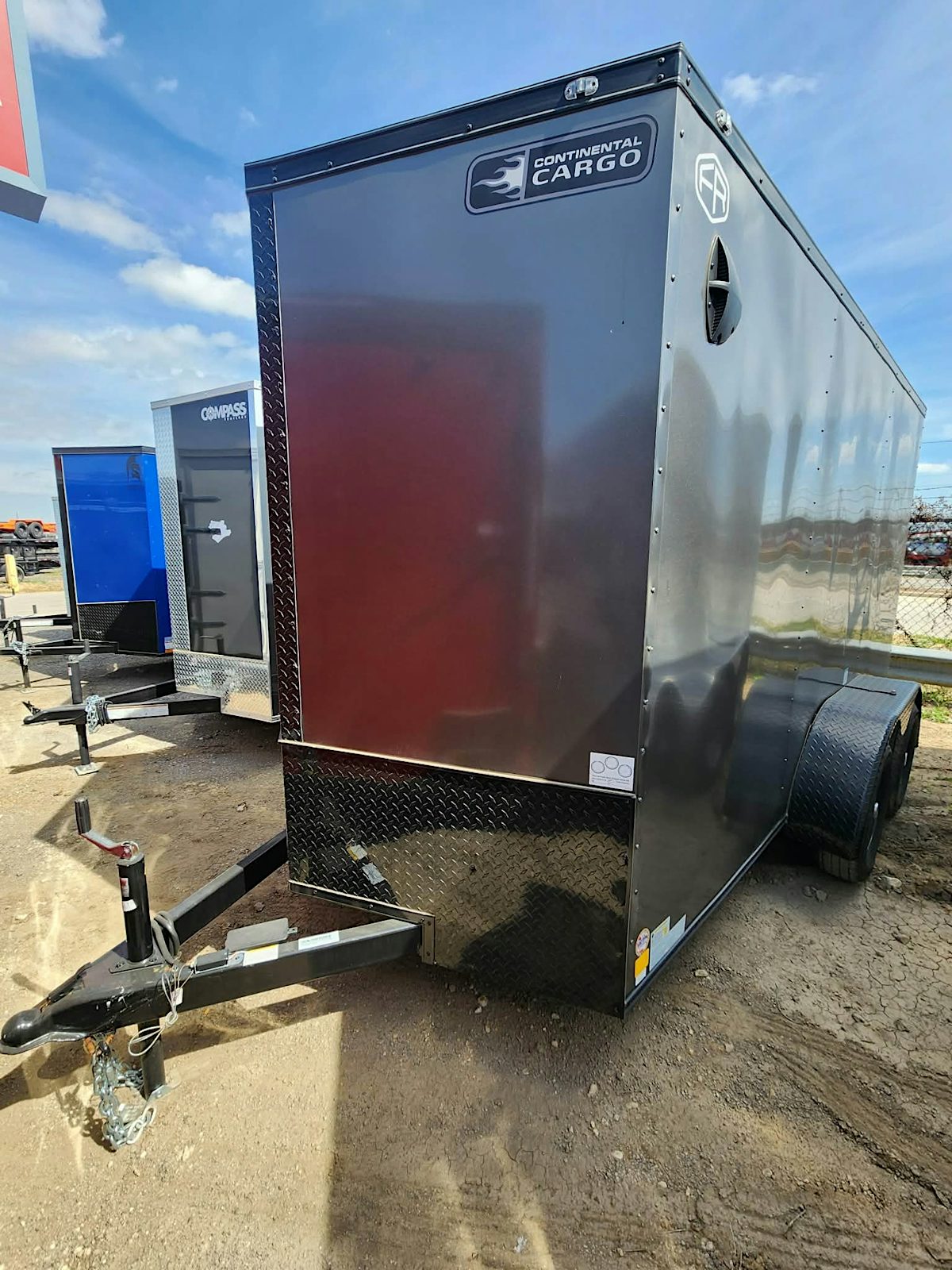 Continental Cargo 6'x12' Enclosed Cargo Trailer w/ Rear Ramp Door (V-Series) - Stock #85980 - Image 1 of 5 Continental Cargo 6'x12' Enclosed Cargo Trailer w/ Rear Ramp Door (V-Series) - Stock #85980 - Image 1 of 5