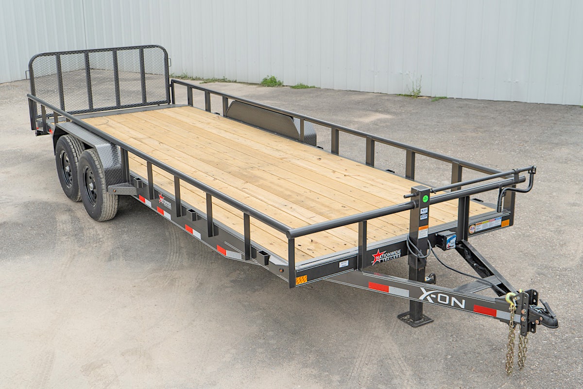X-ON 22'x83" Utility Trailer w/ 2' Dovetail & 3' Gate (U2) - Image 1