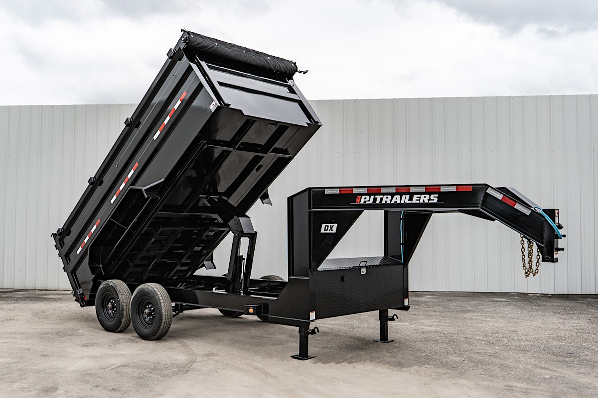 PJ Trailers 14'x83" 18k GN Low Pro Dump Trailer w/ 4' Sides (DX) - Image 3